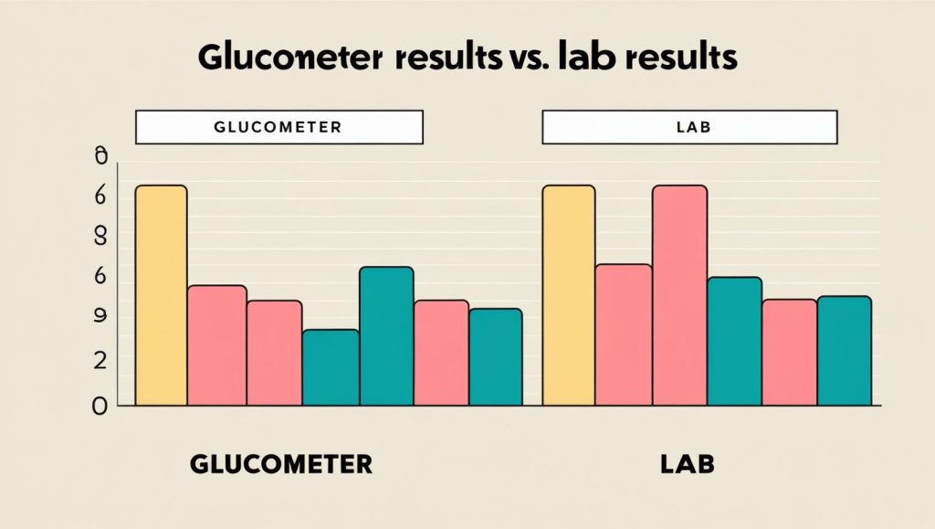 Grafik perbandingan hasil glukometer dan hasil lab